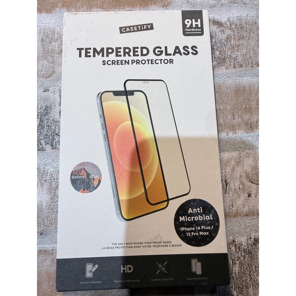 Casetify Tempered Glass Screen Protector iPhone 14 Plus 13 Pro Max 9H Anti Micro